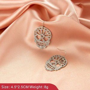 Halloween Gothic Ghost Skull Earrings Hoop Earrings Halloween Gift Earrings